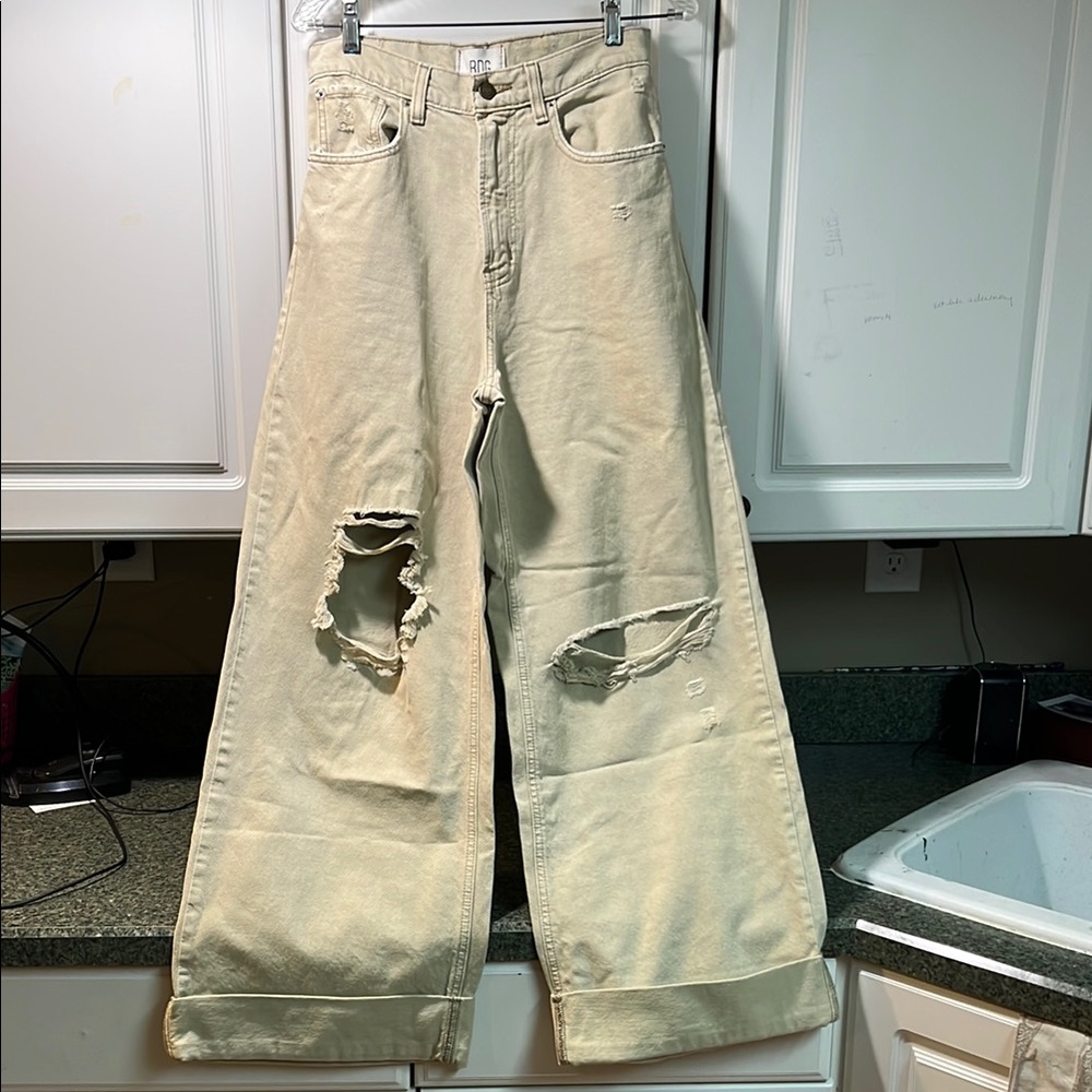 BDG skater baggy Wide-Leg Jeans in Tan